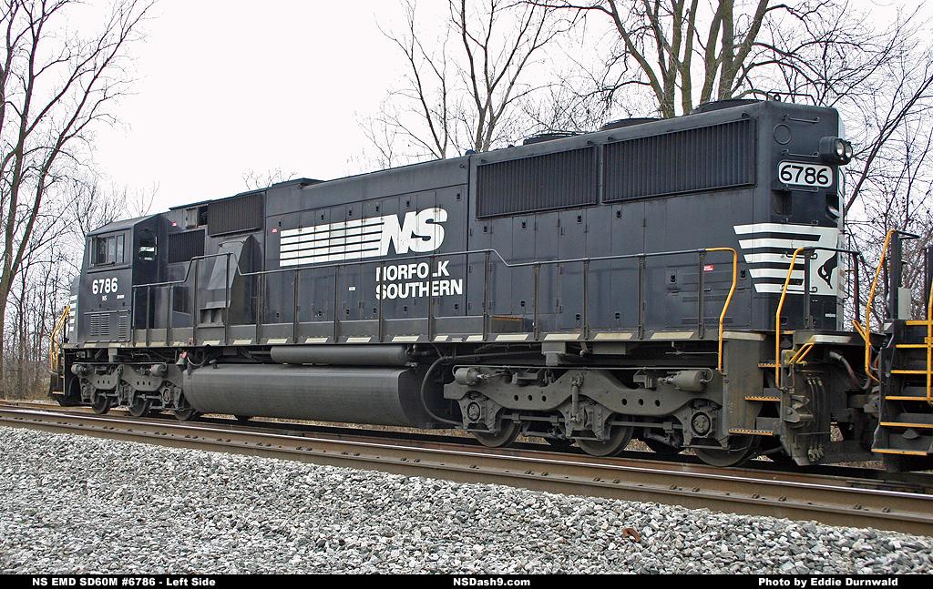 NS Locomotive Detail Photos - EMD SD60M #6786